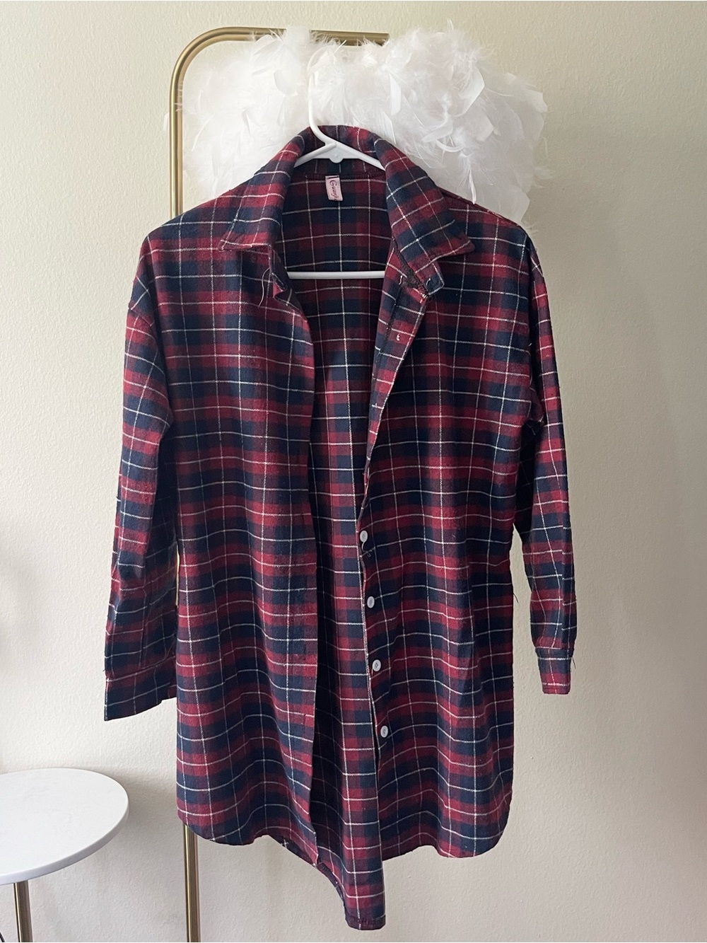 Oversized red flannel
